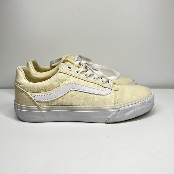 Vans Old Skool Ortholite Yellow Print Shoe Womens Size 7.5 Deluxe Comfort - Picture 4 of 10